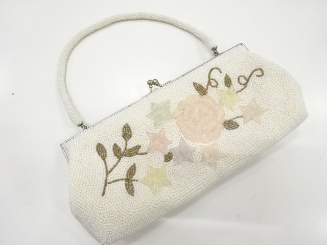 アンティーク　ビーズ　ハンドバッグ